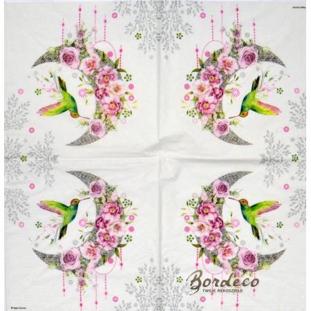 Serwetka decoupage firmy PPD koliber z księżycem 33x33cm